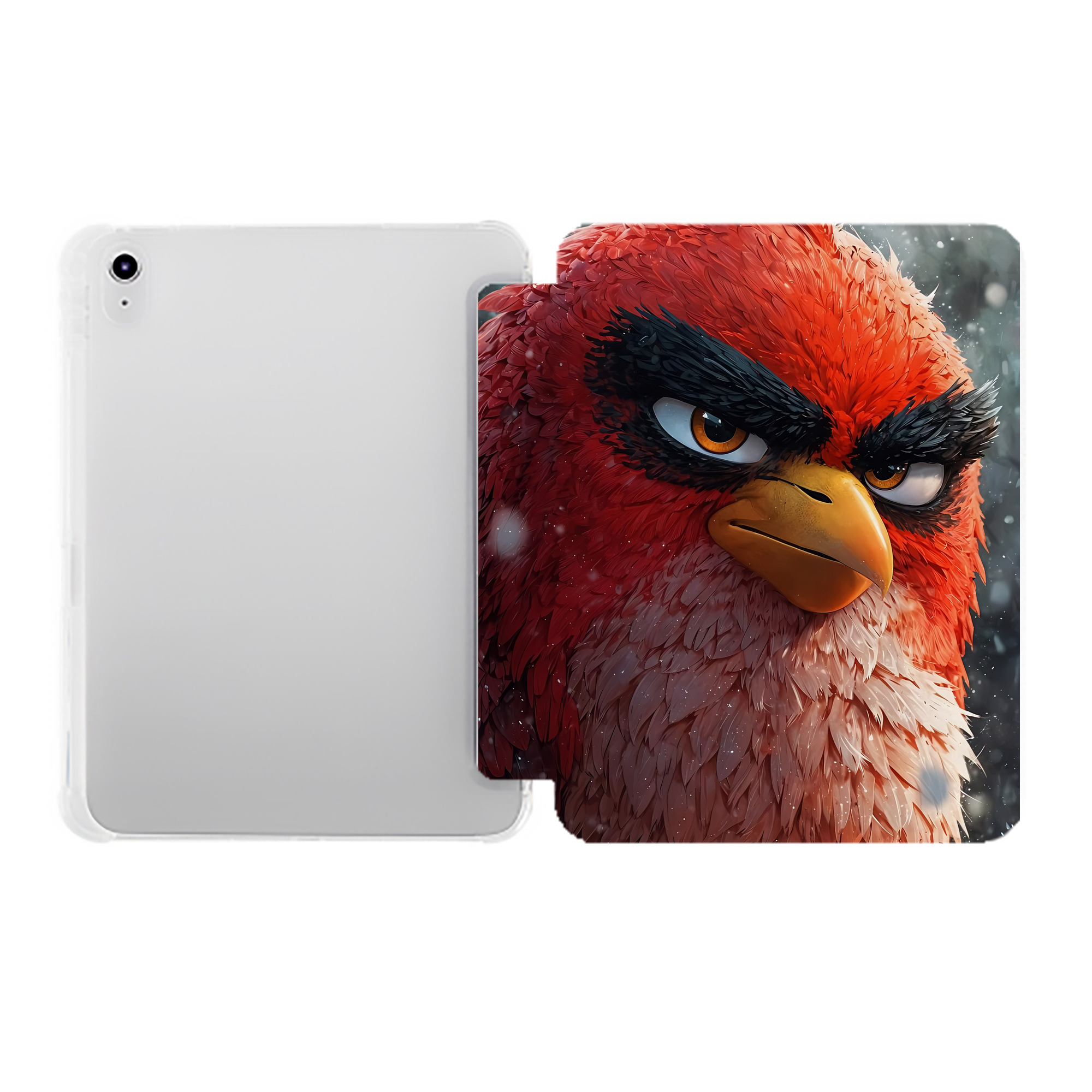 （画像用） Angry Birds アングリーバード IPad ケース ペン収納付き 三つ折りスタンド PUレザー×シリコン 対応機種9.5/10.5/10.9インチ